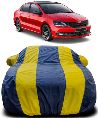 MoTRoX Car Cover For Skoda Rapid (With Mirror Pockets)(Blue, Yellow)