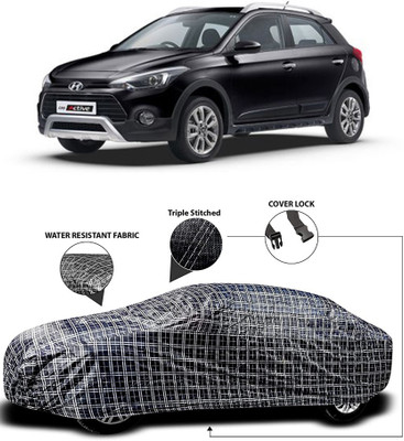 MoTRoX Car Cover For Hyundai i20 Active (With Mirror Pockets)(White, Black)