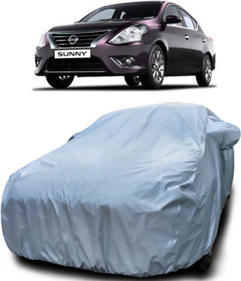 MoTRoX Car Cover For Nissan Sunny (With Mirror Pockets)(Silver)