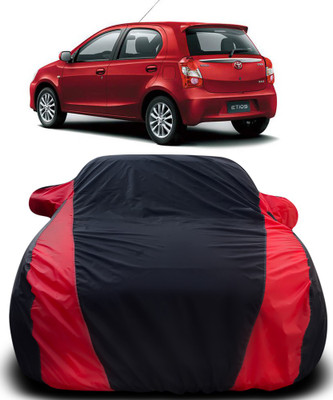 APNEK Car Cover For Toyota Etios Liva (With Mirror Pockets)(Black, Red)