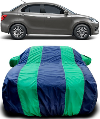 APNEK Car Cover For Maruti Suzuki Dzire (With Mirror Pockets)(Blue, Green)