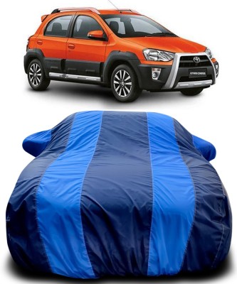 NUMBOR ONE Car Cover For Toyota Etios Cross (With Mirror Pockets)(Blue, Blue)