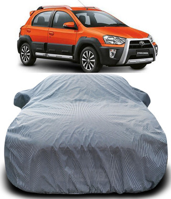 MoTRoX Car Cover For Toyota Etios Cross (With Mirror Pockets)(Black, White)