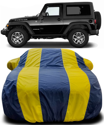APNEK Car Cover For Mahindra Thar (With Mirror Pockets)(Blue, Yellow)