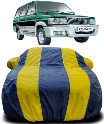 APNEK Car Cover For Toyota Qualis (With Mirror Pockets)(Blue, Yellow)