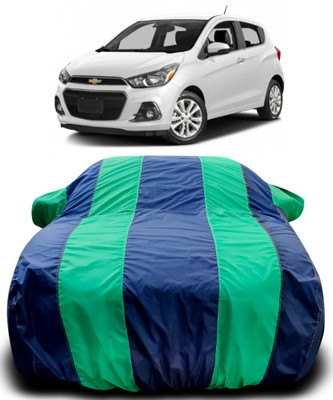 APNEK Car Cover For Chevrolet Spark (With Mirror Pockets)(Blue, Green)