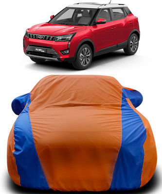 MoTRoX Car Cover For Mahindra XUV 300 (With Mirror Pockets)(Orange, Blue)