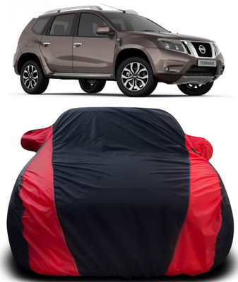 MoTRoX Car Cover For Nissan Terrano (With Mirror Pockets)(Black, Red)