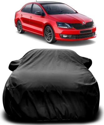 Gavya Car Cover For Skoda Rapid (With Mirror Pockets)(Black)