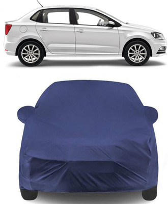 APNEK Car Cover For Volkswagen Ameo (With Mirror Pockets)(Blue)