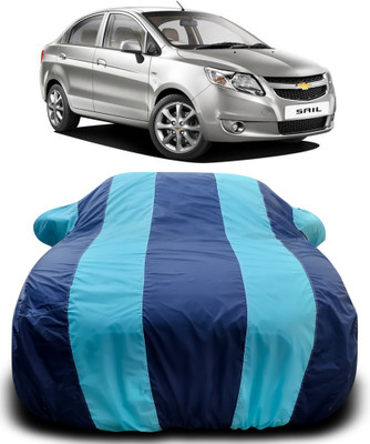 Gavya Car Cover For Chevrolet Sail (With Mirror Pockets)(Blue, Blue)