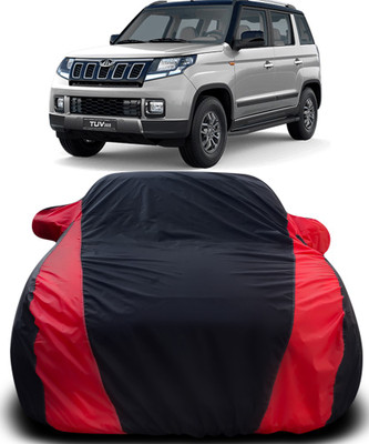 APNEK Car Cover For Mahindra TUV300 (With Mirror Pockets)(Black, Red)