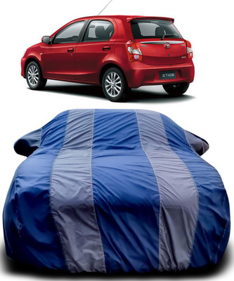Elegance Car Cover For Toyota Etios Liva (With Mirror Pockets)(Blue, Grey)