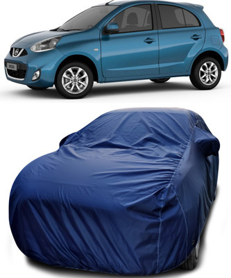 MoTRoX Car Cover For Nissan Micra (With Mirror Pockets)(Blue)