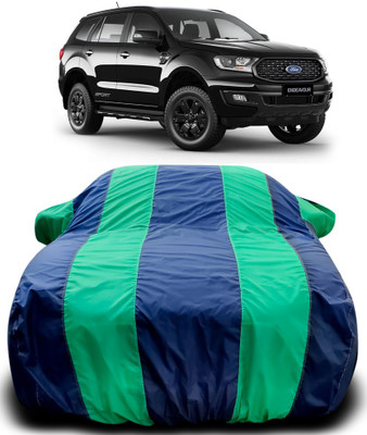 MoTRoX Car Cover For Ford Endeavour (With Mirror Pockets)(Blue, Green)