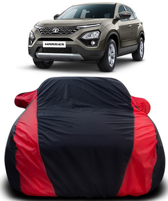 APNEK Car Cover For Tata Harrier (With Mirror Pockets)(Black, Red)