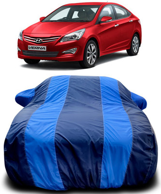 APNEK Car Cover For Hyundai Fluidic Verna (With Mirror Pockets)(Blue, Blue)