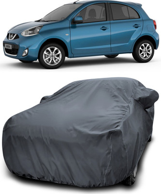 APNEK Car Cover For Nissan Micra (With Mirror Pockets)(Grey)