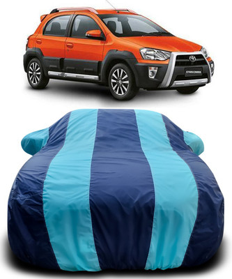 APNEK Car Cover For Toyota Etios Cross (With Mirror Pockets)(Blue, Blue)