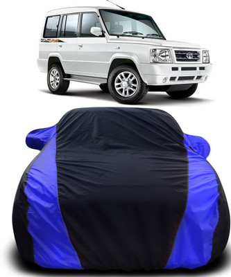 MoTRoX Car Cover For Tata Sumo (With Mirror Pockets)(Black, Blue)