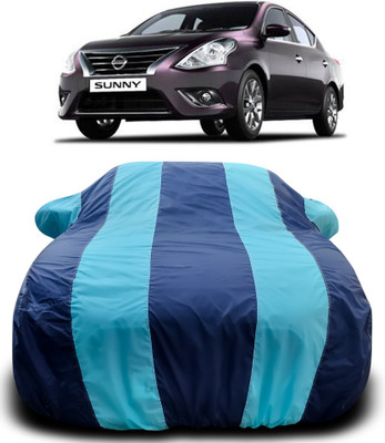 APNEK Car Cover For Nissan Sunny (With Mirror Pockets)(Blue, Blue)