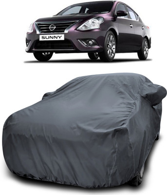 APNEK Car Cover For Nissan Sunny (With Mirror Pockets)(Grey)
