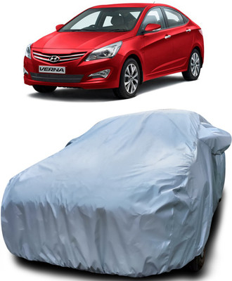 Elegance Car Cover For Hyundai Fluidic Verna (With Mirror Pockets)(Silver)
