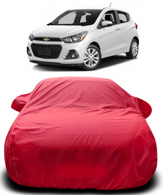 Yuniek Car Cover For Chevrolet Spark (With Mirror Pockets)(Red)