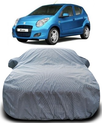 Gavya Car Cover For Maruti Suzuki A-Star (With Mirror Pockets)(Black, White)