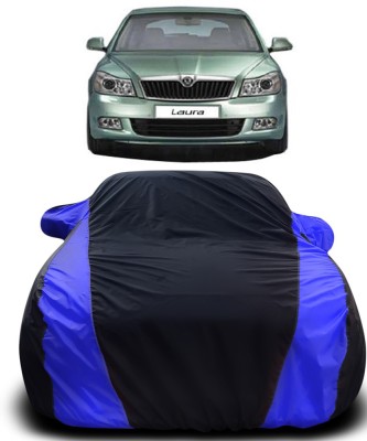 NUMBOR ONE Car Cover For Skoda Laura (With Mirror Pockets)(Black, Blue)