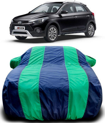 MoTRoX Car Cover For Hyundai i20 Active (With Mirror Pockets)(Blue, Green)