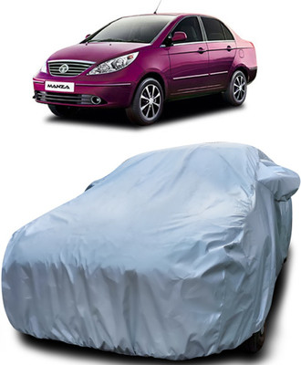 APNEK Car Cover For Tata Manza (With Mirror Pockets)(Silver)