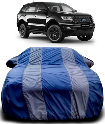 MoTRoX Car Cover For Ford Endeavour (With Mirror Pockets)(Blue, Grey)
