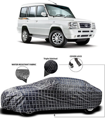 APNEK Car Cover For Tata Sumo (With Mirror Pockets)(White, Black)