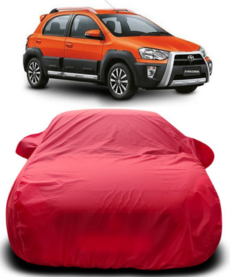 APNEK Car Cover For Toyota Etios Cross (With Mirror Pockets)(Red)