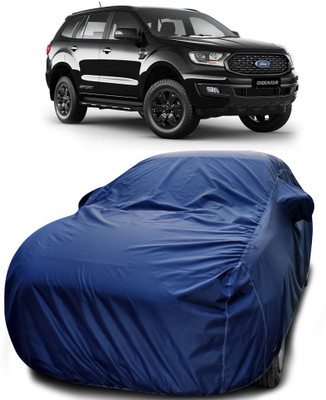 MoTRoX Car Cover For Ford Endeavour (With Mirror Pockets)(Blue)