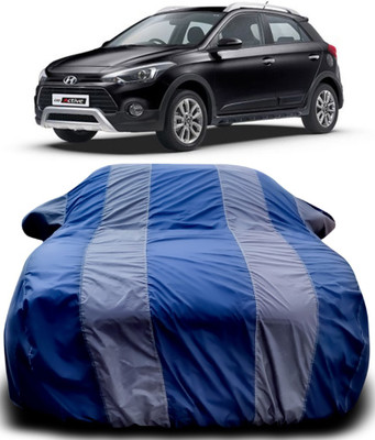 MoTRoX Car Cover For Hyundai i20 Active (With Mirror Pockets)(Blue, Grey)