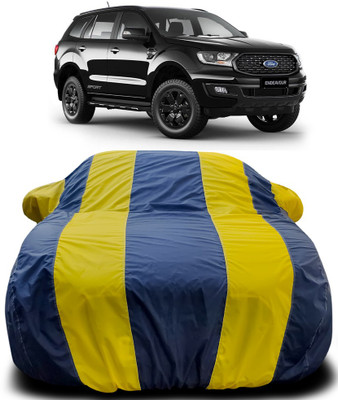 MoTRoX Car Cover For Ford Endeavour (With Mirror Pockets)(Blue, Yellow)