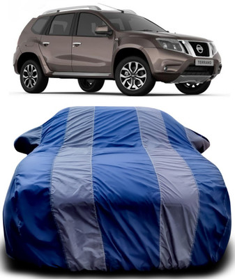 MoTRoX Car Cover For Nissan Terrano (With Mirror Pockets)(Blue, Grey)