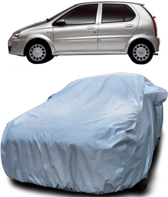 APNEK Car Cover For Tata Indica V2 (With Mirror Pockets)(Silver)