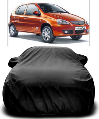 APNEK Car Cover For Tata Indica eV2 (With Mirror Pockets)(Black)