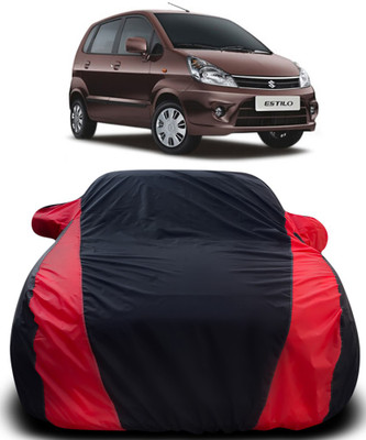 MoTRoX Car Cover For Maruti Suzuki Zen Estilo (With Mirror Pockets)(Black, Red)