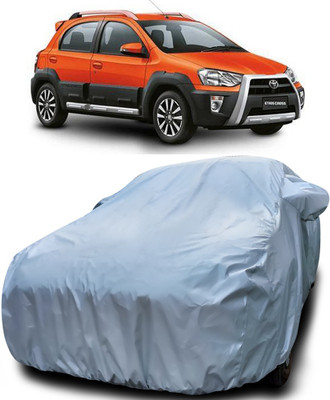 MoTRoX Car Cover For Toyota Etios Cross (With Mirror Pockets)(Silver)