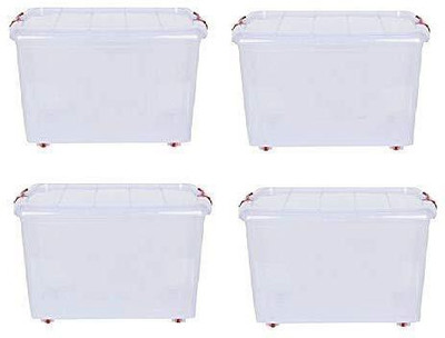 T TOPLINE Plastic Grocery Container  - 25 L(Pack of 4, Clear)