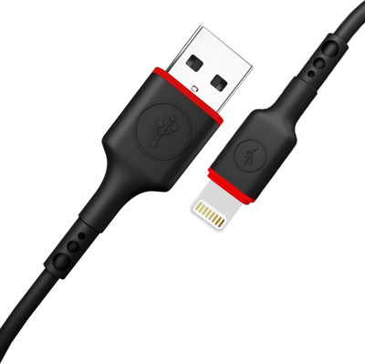 WRENS Lightning Cable 1 m 1530(Compatible with All Lightning 8 Pin C Devices, Black & Red, One Cable)