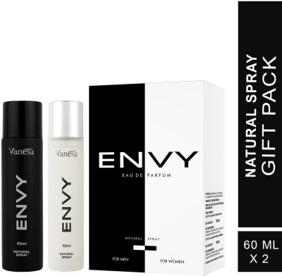 ENVY Natural Spray Gift Pack 60 Ml each Perfume Body Spray  -  For Men & Women(120 ml, Pack of 2)