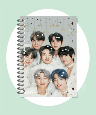 craft maniacs BTS A5 Diary RULED 160 Pages(White)