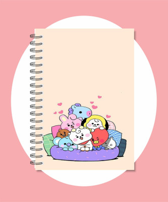 craft maniacs BTS A5 Diary RULED 160 Pages(Multicolor)