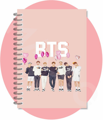 craft maniacs BTS A5 Diary RULED 160 Pages(Pink)