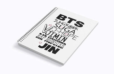 craft maniacs BTS A5 Diary RULED 160 Pages(White)